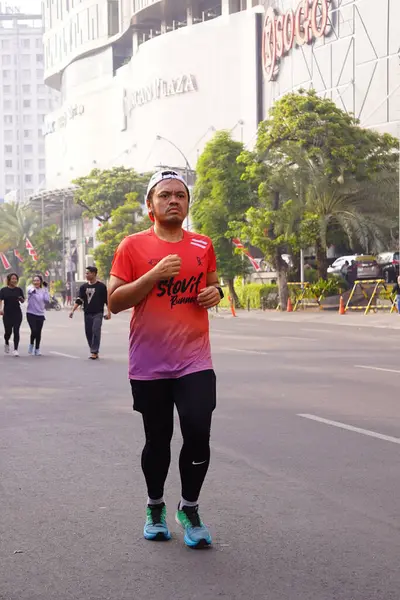 10 Ağustos 2025. Surabaya, Endonezya. Şehirde arabasız gün etkinlikleri.