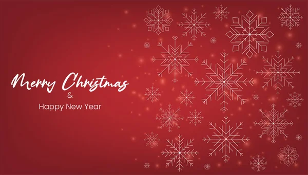 Vrolijk Kerstfeest Vrolijk Nieuwjaar Feestelijk Spandoek Wit Rood Design Versierd Rechtenvrije Stockillustraties