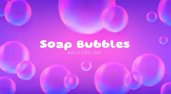 Soyut, şeffaf, mor renkli sabun köpükleri. Parlak küreler fütüristik ve yanardöner bir etki yaratıyor. Tasarım konsepti değişken bir arkaplan ve gerçekçi yansımalar içerir. Yapay zeka değil.