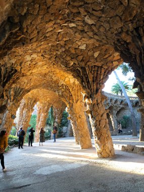 Barselona 'daki şehir parkının güzel manzarası