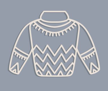 Lazer çirkin Noel kazakları ya da kazak şablonları kesti. Noel ağacı süsleme oyuncakları