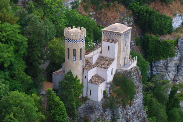 埃里斯 西西里 意大利 2022年7月3日 皮波利炮塔 托雷塔皮波利 中世纪城堡 — 图库照片