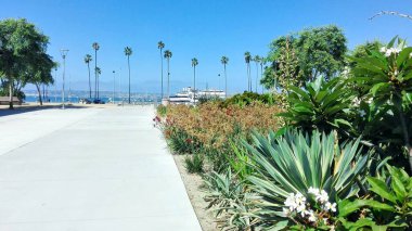 SAN DIEGO, California - 12 Eylül 2018: San Diego, Kaliforniya 'daki Waterfront Park manzarası