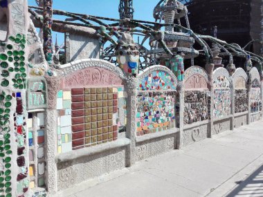 Los Angeles, Kaliforniya 16 Mayıs 2019: Simon Rodia 'dan WATTS TowERS, mimari yapılar, Simon Rodia Eyalet Tarihi Parkı, LOS ANGELES