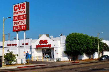 Los Angeles, Kaliforniya - 10 Ekim 2019: CVS Eczane, Amerikan perakende ve sağlık şirketi 