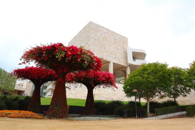 Los Angeles, Kaliforniya - 10 Mayıs 2019: Los Angeles 'taki Getty Center Müzesi' nin Bahçesi