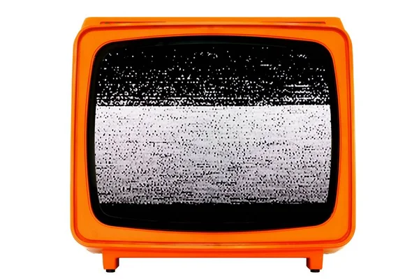 Televízió Fehér Háttérben — Stock Fotó