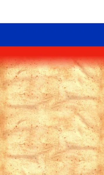 Russia Flaga Oryginalnym Papierze Pergaminowym Vintage Miejscem Tekst Lub Projekt — Zdjęcie stockowe