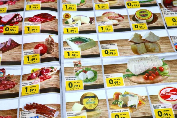 Rzym Włochy Sierpnia 2022 Eurospin Supermarket Chain Weekly Flyer — Zdjęcie stockowe