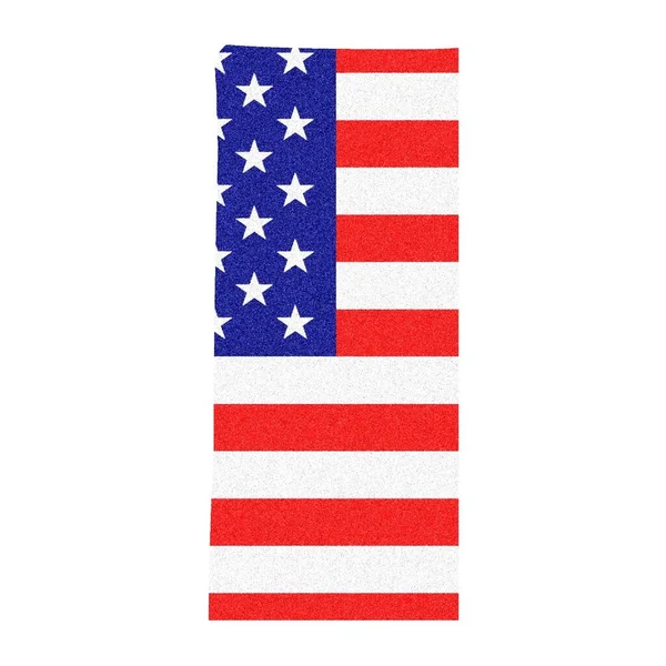 Brief Auf Amerikanische Flagge Stil Mit Schwarz Marmoriertem Glitter — Stockfoto
