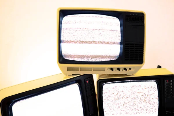 Statik Gürültü Arızası Ekranı Olan Eski Geri Döndür — Stok fotoğraf