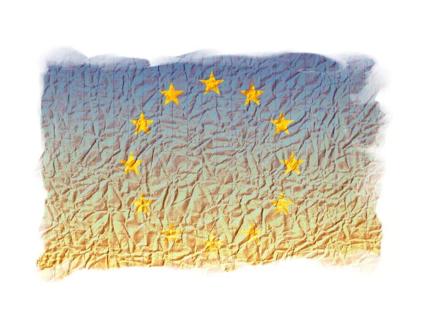 Flaga Europejska Miejscem Twój Projekt Lub Tekst — Zdjęcie stockowe