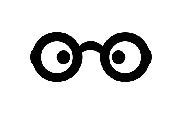 Εικονίδιο Γυαλιά Που Απομονώνονται Λευκό Εικονογράφηση Λογότυπο — Φωτογραφία Αρχείου