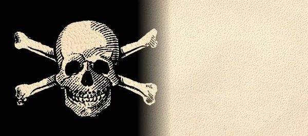 Jolly Roger Illusztráció Koponya Keresztcsont Szimbólum — Stock Fotó