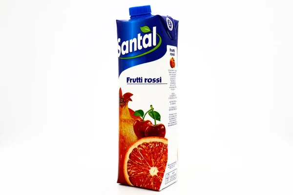 stock image Pescara, Italy  December 18, 2019: Santal  Juice. Santal is an Italian brand of juices and nectars product by Parmalat of Lactalis Group