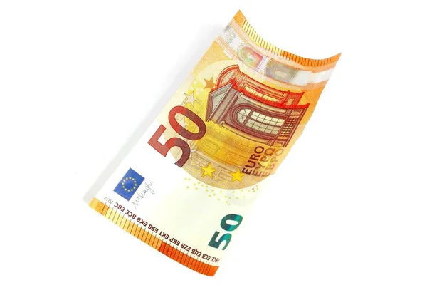 Nieuw Biljet Van Euro Tweede Serie Van Vijftig Eurobiljetten Hologram — Stockfoto
