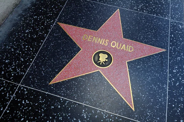Hollywood California May 2019 Star Dennis Quaid 할리우드 거리의 할리우드 — 스톡 사진