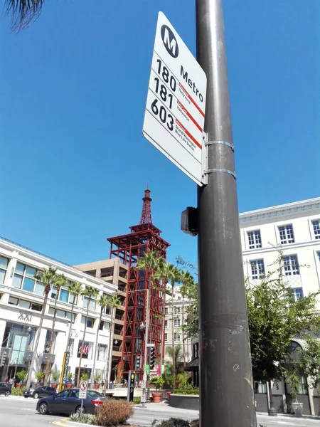 Glendale Los Angeles California September 2018 Bus Stop Americana Brand — Stock Photo, Image