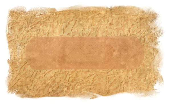 Strip Adhesive Bandages Plaster Original Antique Parchment Sheet — Stok Foto
