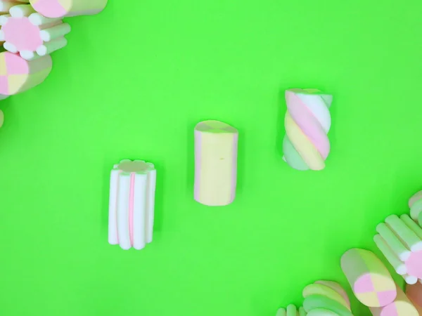 Deliciosos Marshmallows Espaço Para Texto — Fotografia de Stock
