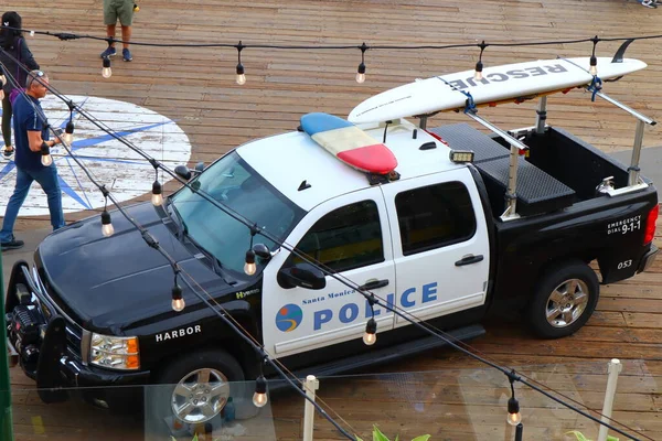 加利福尼亚州洛杉矶 2019年5月15日 圣莫尼卡码头的警车 — 图库照片