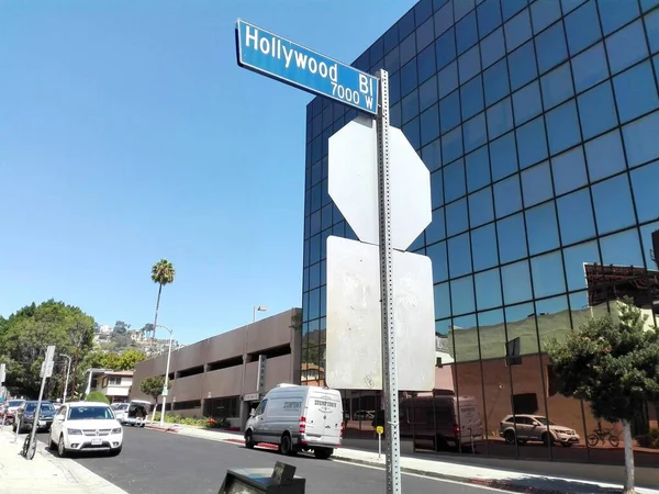 Hollywood Лос Анджелес Калифорния Сентября 2018 Года Hollywood Boulevard Указатель — стоковое фото