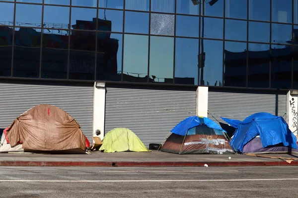 Los Angeles Kalifornie Října 2019 Bezdomovci Centru Los Angeles — Stock fotografie