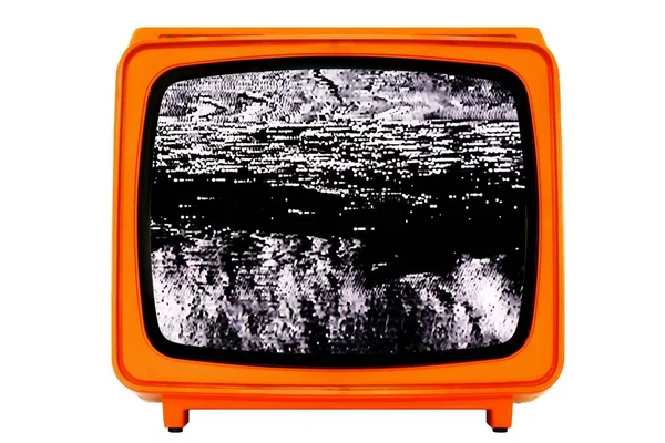 Τηλεόραση Λευκό Φόντο — Φωτογραφία Αρχείου