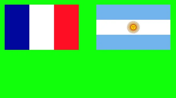 法国国旗和Argentina国旗 — 图库照片