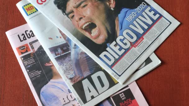 Rome Italie Novembre 2020 Diego Armando Maradona Octobre 1960 Novembre — Video