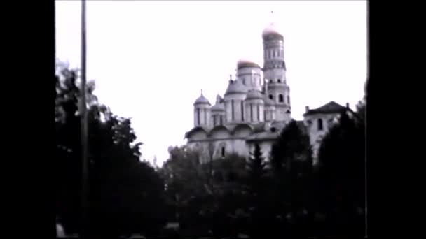 Moscow Russia 1960S Church Feasts Range Annunciation Cathedral 1960S Vintage — Stock Video