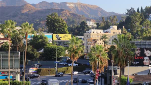 Hollywood Kalifornia Października 2019 Hollywood Sign Mount Lee Hollywood Highland — Wideo stockowe
