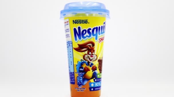 Pescara Italia Dicembre 2019 Nesquik Marchio Nestl — Video Stock