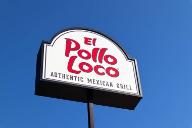 Los Angeles, California - 10 Ekim 2019: EL POLLO LOCO işareti. Restoran zinciri Meksika usulü ızgara tavuk konusunda uzmanlaşmış.