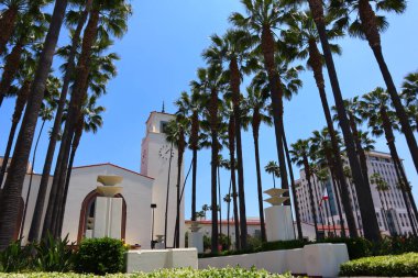 Los Angeles, Kaliforniya - 12 Mayıs 2019 Los Angeles şehir merkezindeki Union İstasyonu
