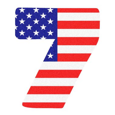Siyah mermer parıltılı Amerikan Bayrağı stilinde yedi tane. 