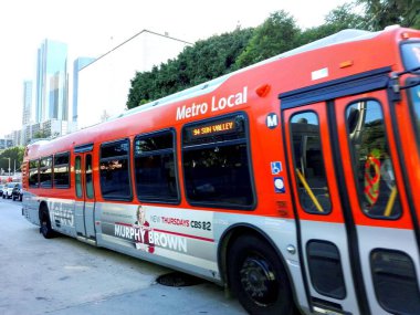 LOS ANGELES, California - 13 Mayıs 2019 Los Angeles Metro Transit