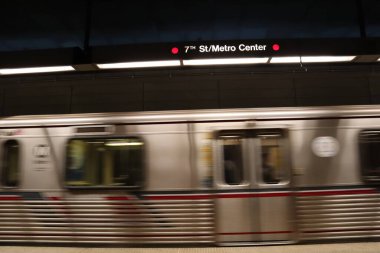 Los Angeles, California - 16 Mayıs 2019: Los Angeles demiryolu taşıma sistemi