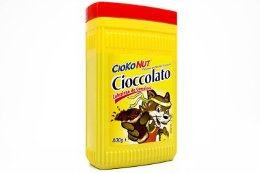 Pescara, İtalya 27 Şubat 2020: CIOKO NUT Çikolata İçeceği