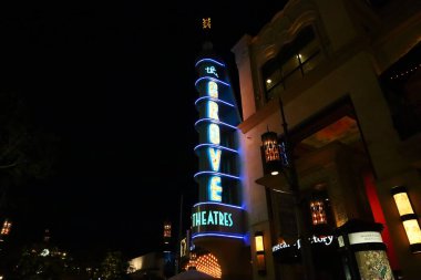 Los Angeles, Kaliforniya - 20 Mayıs 2019: Çiftçi Pazarı Korusu, Los Angeles 'ta bir perakende ve eğlence merkezi