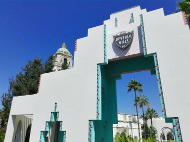 BEVERLY HILLS, California - 16 Eylül 2018: Beverly Hills Şehir Merkezi