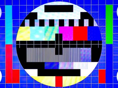 Monoskop, TV Statik Gürültü Arızası Efekti tarafından oluşturulan TV Test Düzeni Projeniz için eski bir televizyon konseptinden orijinal fotoğraf