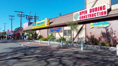 LOS ANGELES, California - 15 Eylül 2018: SAN PEDRO FISH MARKET, Los Angeles