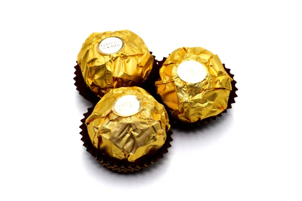 Roma Itália Novembro 2021 Ferrero Rocher Doces Chocolate Premium — Fotografia de Stock