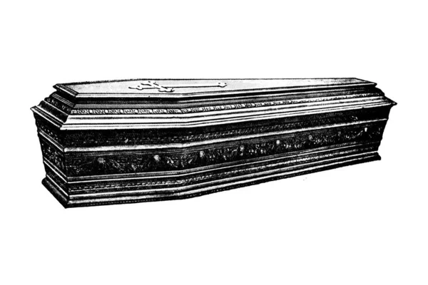 白地の棺 — ストック写真