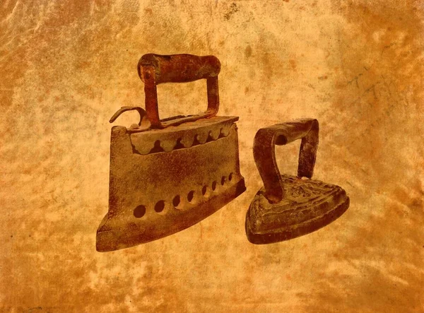 Vintage Irons Антикварному Пергаменті — стокове фото