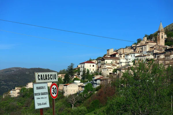 Vista Calascio Província Aquila Região Abruzzo Centro Itália — Fotografia de Stock