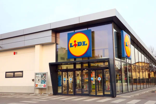Rome Italy March 2022 Lidl Supermarket Lidl German Supermarket Chain — Stock Photo, Image