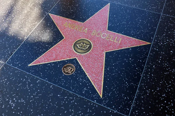 2014 Hollywood California May 2019 Star Andrea Bocelli Hollywood Walk — 스톡 사진