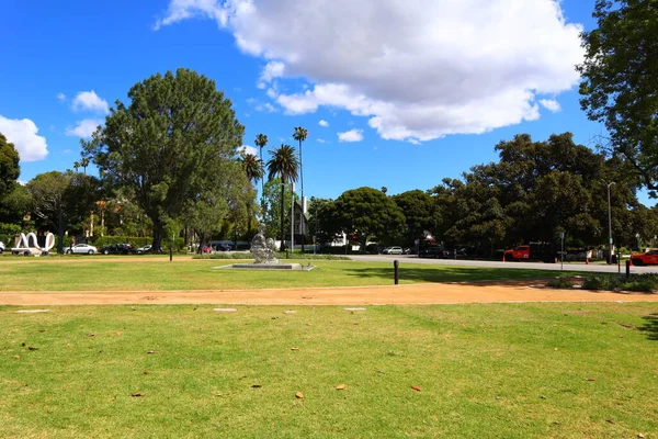 Beverly Hills Kalifornia Maja 2019 Widok Beverly Gardens Park Santa — Zdjęcie stockowe